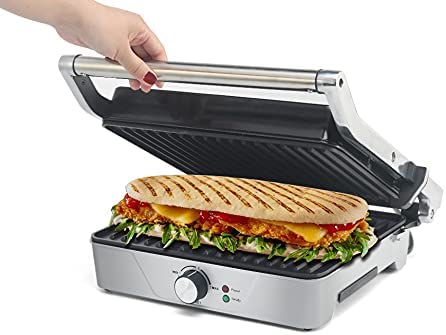 SENYA Grill viande et panini multifonction, grill électrique de table, antiadhésif, puissance réglable, 2000W, SYCK-G018 Fiche Technique et Prix au Maroc
