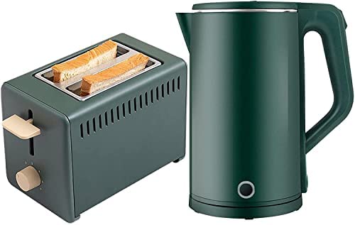 Ensembles Bouilloire Et Grille-Pain 1,8 L Grille-Pain avec 2 Fentes À Pain Extra Larges Bouilloire Électrique en Acier Inoxydable 1500W Ramasse-Miettes Amovible, Vert Rétro Fiche Technique et Prix au Maroc