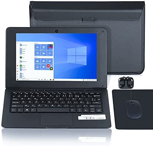 Ordinateur Portable 10.1 Pouces Windows 10 Netbook Quad Core Laptop avec WiFi, HDMI, Netflix,Youtube et Clavier Français AZERTY (Noir) Fiche Technique et Prix au Maroc
