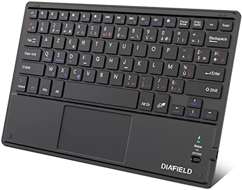 DIAFIELD 1 BY ONE Clavier Bluetooth AZERTY avec Un Ecran Tactile Ultra Mince et Tactile, Pavé Tactile pour iPad, Galaxy Tab, iPhone, Huawei, Samsung, OnePlus et Autres Téléphones Android Fiche Technique et Prix au Maroc