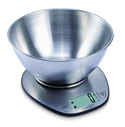 EXZACT Balance de Cuisine Électronique Multifonctionnelle Précise avec Grand Écran Numérique et Bol à Mélanger en Inox - 5 kg / 11lb (EX4350) Fiche Technique et Prix au Maroc