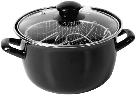 Crealys 511306 Friteuse en Acier Émaillé Diamètre: 20 cm Couvercle Verre Fiche Technique et Prix au Maroc
