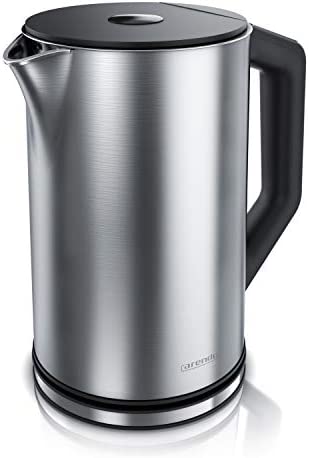 arendo - Bouilloire Électrique en Acier Inoxydable, Ebullition Rapide, Sélection de la Température 40° à 100 ° ou 4 Températures Prédéfinis, Modèle Elegant 1,5 L litres 2200 W sans BPA - Acier brossé Fiche Technique et Prix au Maroc