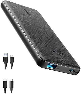 Anker Batterie Externe Portable PowerCore Slim 10000 PD 20 W, Power Delivery 10 000 mA h, Chargeur Portable USB C pour iPhone 12/12 mini/12 Pro/12 Pro Max, S10, Pixel 3 et Plus (Chargeur Non Fourni) Fiche Technique et Prix au Maroc