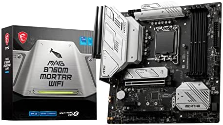 MSI MAG B760M Mortar WiFi Carte Mère, Micro-ATX - pour Processeurs Intel Core 12e & 13e Génération, LGA 1700 - VRM 75A DrMOS, DDR5 Memory Boost 7000+MHz/OC, PCIe 5.0 x16, M.2 Gen4, Wi-FI 6E Fiche Technique et Prix au Maroc