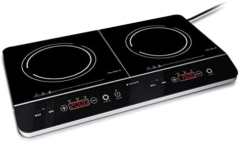 Navaris Double Plaque à Induction - 3500W - Plaque a Induction Vitroceramique Portable 2 Feux - Plaques de Cuisson Vitrocéramique avec Détecteur de Casseroles & Minuteur Electrique Fiche Technique et Prix au Maroc