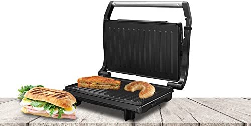 SOGO SS-7122 Grille-Pain, Grill électrique 750 W, Surface Anti-adhésive, Noir Fiche Technique et Prix au Maroc