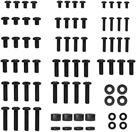 BONTEC Kit de Matériel de Montage Universel pour Téléviseurs ou Moniteur jusqu'à 80 Pouces, Vis pour Montege TV de Type M4, M5, M6 et M8, Rondelles et Entretoises, Compatible avec Tous Support TV Fiche Technique et Prix au Maroc