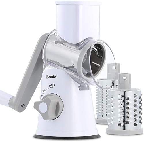 Râpe à Fromage, Râpe à Légumes avec 3 Lames de Tambour, Râpe Cuisine pour Une Coupe plus Facile, Trancheuse à Légumes pour le Fromage, le Concombre, la Carotte, les Noix Fiche Technique et Prix au Maroc