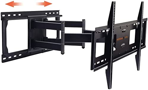 WHYFONE Support Mural pour TV 42-90'', Support Mural pour TV Longue Portée 635mm avec Design Coulissant pour Centrer la TV, Pivotement et Inclinaison du Support TV jusqu'à 60kg, VESA 800x400mm Fiche Technique et Prix au Maroc
