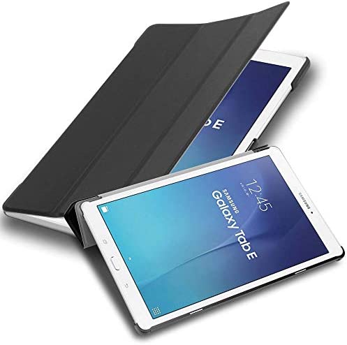 Cadorabo Coque Tablette pour Samsung Galaxy Tab E (9.6" Zoll) SM-T561 / T560 en Noir Satin – Housse Protection Très Fine en Similicuir en Style Livre sans Auto Wake Up et Stand Horizontal Fiche Technique et Prix au Maroc