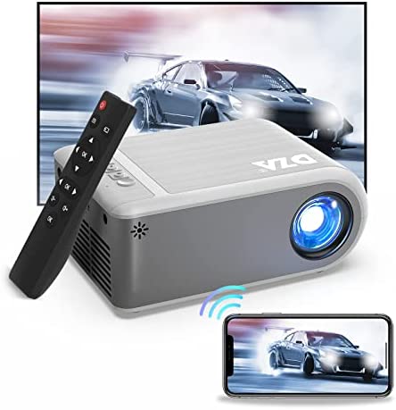 DZA Vidéoprojecteur WiFi, VF220 Mini Projecteur Portable Supporte 1080P Full HD, Retroprojecteur Home Cinéma Compatible avec Samrtphone/HDMI/USB/DVD/TV Stick/PS4 Fiche Technique et Prix au Maroc