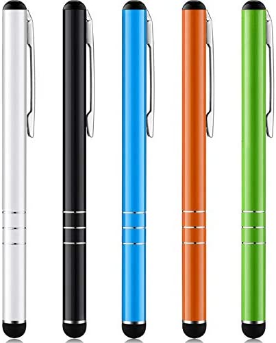 Weewooday 5 Pièces Stylet Fin Stylet à Écran Tactile Capacitif Universel pour Tablettes et Téléphones Portables (Blanc, Noir, Bleu, Orange, Vert) Fiche Technique et Prix au Maroc
