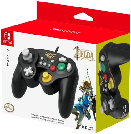 HORI Battle Pad (Zelda) - Manette USB style GameCube pour Switch - Officielle Nintendo Fiche Technique et Prix au Maroc