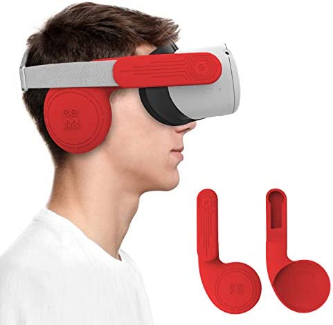AMVR VR Masque en Silicone Et Cache-Oreilles pour Quest 2 Casque, Résistant à La Sueur, étanche, Anti-salissure, Coussin De Rechange Et Améliore Le Son des écouteurs (Rouge, 1 Lot) Fiche Technique et Prix au Maroc