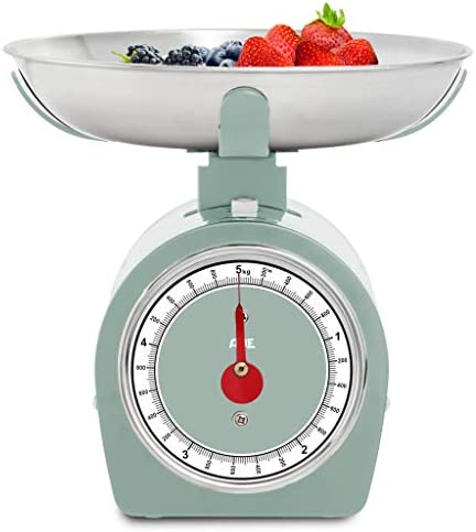 ADE Balance de cuisine analogique KM1900-1 Shirley Balance de cuisine mécanique classique pour la cuisine et la maison Balance traditionnelle sans piles vintage rétro boîtier en métal 5 kg menthe Fiche Technique et Prix au Maroc