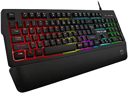 The G-Lab Keyz Palladium Clavier Gamer AZERTY Filaire USB - Clavier Gaming Rétro-Éclairage RGB LED, Repose-Poignets Magnétique, 26 Touches Anti-ghosting, Durable - PC PS4/PS5 Xbox One/Series X (Noir) Fiche Technique et Prix au Maroc