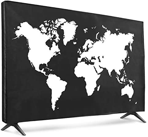 kwmobile Housse écran Ordinateur pour 55" TV - Blanc-Noir Fiche Technique et Prix au Maroc