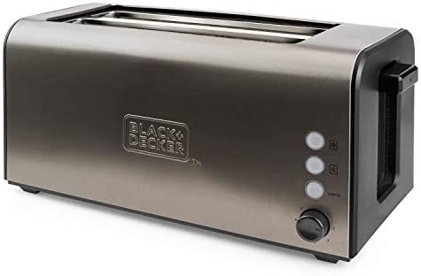 BLACK+DECKER BXTO1500E - Grille-pain 1500W, 2 fentes Extra larges, 3 fonctions, 7 niveaux de brunissage, fonction STOP, ramasse-miettes, Inox Fiche Technique et Prix au Maroc