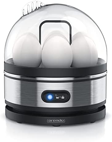 Arendo – Cuiseur à œufs avec fonction maintien au chaud inox, 1 à 7 œufs, Dur, mollet ou à la coque, Indicateur lumineux, Verre doseur avec perce-œufs, Base anti-dérapante, Egg cooker 400 W , Sans BPA Fiche Technique et Prix au Maroc