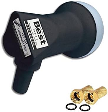 BEST GERMANY LNB Single Universel HG101 Gain 70 DB Tête Parabole 0,1dB HD 4K + 2 Fiches F Or Fiche Technique et Prix au Maroc