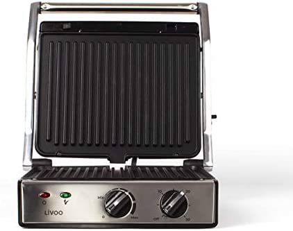 LIVOO DOC221 Grill à Viande et Panini Sandwichs | Thermostat Ajustable | Fonction Plancha | Plaques Amovibles Revêtement antiadhésif | 2000W Fiche Technique et Prix au Maroc