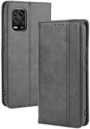 LAGUI Compatible pour Coque Xiaomi Mi 10 Lite 5G, Antichoc Étui à Rabat en Cuir PU Portefeuille Housse de Protection avec Carte Fente Noir Fiche Technique et Prix au Maroc