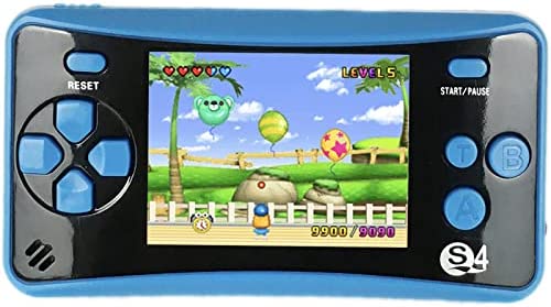 QINGSHE QS-4 Consoles de Jeux Portables, Console de Jeux Retro FC Game Console 2.5 Pouces TFT Écran 182 Rétro Classique Jeux, Arcade TV Jeux Vidéo, Cadeau d'anniversaire pour Enfants （Bleu） Fiche Technique et Prix au Maroc