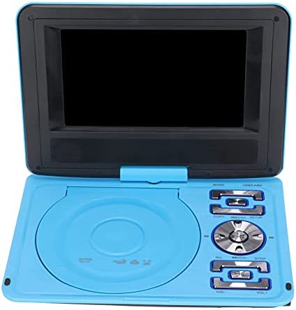 Mini Lecteur DVD Portable de 6,8 '', avec écran Panoramique LCD HD Pivotant à 270 °, Prise en Charge de la Carte USB/SD/Sync TV et de Plusieurs Formats de Disque, pour Les Enfants(Bleu) Fiche Technique et Prix au Maroc