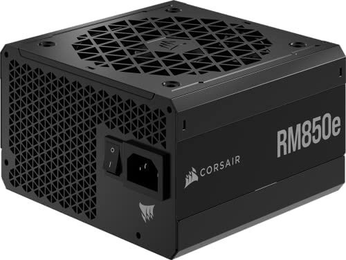 Corsair RM850e Alimentation ATX Silencieuse Entièrement Modulaire (Deux Connecteurs EPS12V, Condensateurs Certifiés 105 °C, Efficacité 80 Plus Gold, Prise en Charge du Modern Standby) Noir Fiche Technique et Prix au Maroc