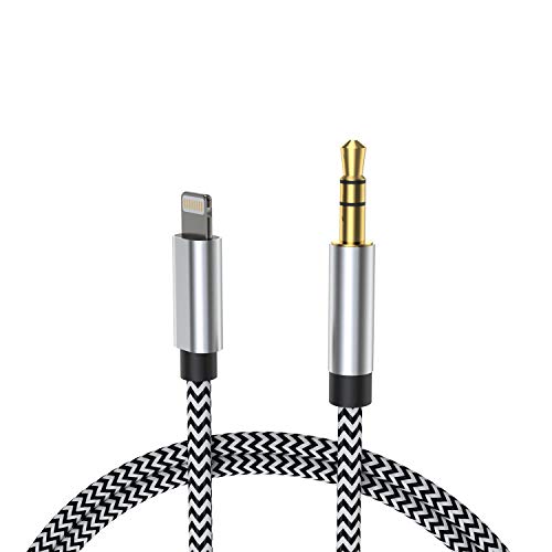 Câble auxiliaire pour iPhone 14/13/12/X/11/8/7 Pro Max Cordon auxiliaire de voiture Lightning Jack 3.5mm Cordon auxiliaire audio de qualité supérieure vers autoradio/haut-parleur/adaptateur casque Fiche Technique et Prix au Maroc