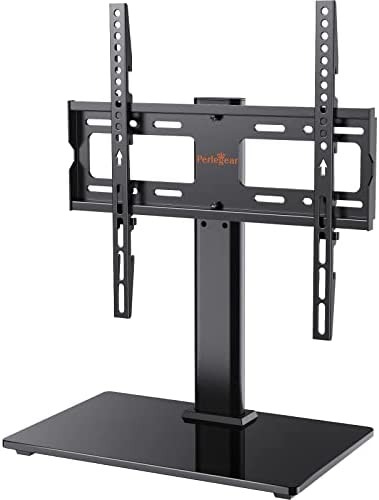 Support TV sur Pied pour Téléviseurs de 32 à 60 Pouces - Support Pivotant de TV Réglable en Hauteur avec Base en Verre Trempé, VESA Maximal 400x400 mm, Capacité de 40 kg Fiche Technique et Prix au Maroc