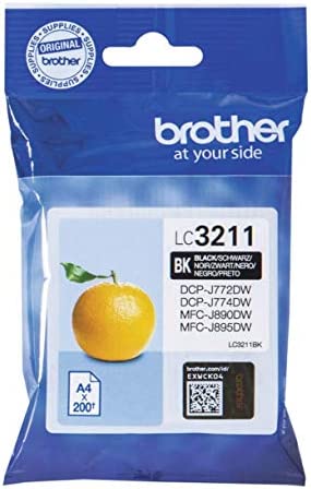 Brother LC-3211BK 200pages Noir cartouche d'encre - Cartouches d'encre (Brother, LC-3211, Noir, DCP-J772DW DCP-J774DW MFC-J890DW MFC-J895DW, Standard Yield, 200 pages) Fiche Technique et Prix au Maroc