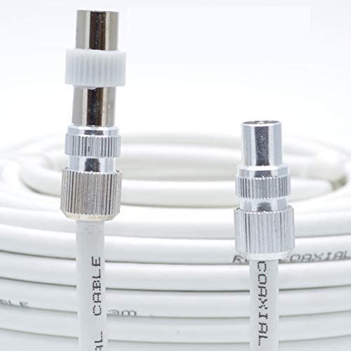 Sky satellites 10 m, entièrement assemblé, câble d'antenne TV numérique, kit d'extension avec mâle - raccordement mâle - blanc 25 Meter blanc Fiche Technique et Prix au Maroc