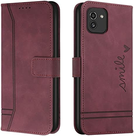 Lihondar Coque pour Samsung Galaxy A03, Etui Portefeuille Samsung A03, Protection Etui à Rabat Housse en Cuir PU avec Antichoc TPU [Fermoir Magnétique] Flip Pochette Housse pour Samsung A03 (Rouge) Fiche Technique et Prix au Maroc