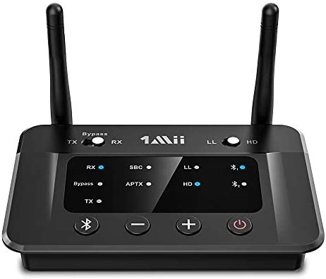 1Mii B03 Bluetooth 5.0 Émetteur et Récepteur, Transmetteur Récepteur Bluetooth 5.0 aptX HD Bluetooth Adaptateur Faible Latence pour TV PC Stéréo Système Audio sans Fil Optique Digital RCA AUX 3.5mm Fiche Technique et Prix au Maroc