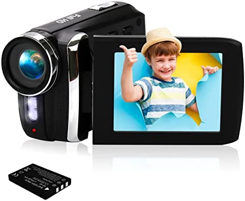 Vmotal Caméra vidéo, Caméscope Rechargeable d'appareil Photo numérique GDV8250 FHD 1080P 24MP, écran Rotatif LCD à 270 degrés, caméscope pour Enfants/Adolescents/Élèves/Débutants/Les Personnes âgées Fiche Technique et Prix au Maroc