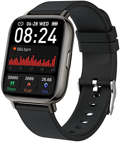 Montre Connectée Femmes Homme, Smartwatch 1,69''Montre Sport Cardiofrequencemètre Moniteur Sommeil Etanche IP68, Montre Intelligente Tactile 24 Modes Podometre Calories Chronometre pour Android iOS Fiche Technique et Prix au Maroc