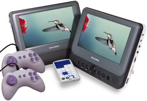 Salora DVP9048TWIN Lecteur Portable DVD 9", 2 ecrans d'appuie-tête, 1 Lecteur, avec 250 Jeux Fiche Technique et Prix au Maroc