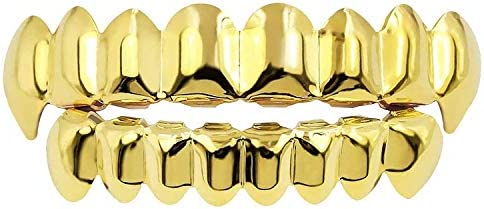 Diealles Shine Or Grills pour la Bouche Top Bottom Hip Hop, Grills Décoration de fête pour Hommes Femmes Fiche Technique et Prix au Maroc