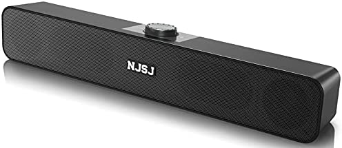 njsj Enceinte PC Barre de Son pour Ordinateur Mini Barre de Son stéréo alimentée par USB, contrôle du Volume, Conception Peu encombrante pour Moniteur d'ordinateur Portable de Bureau, 6W Fiche Technique et Prix au Maroc
