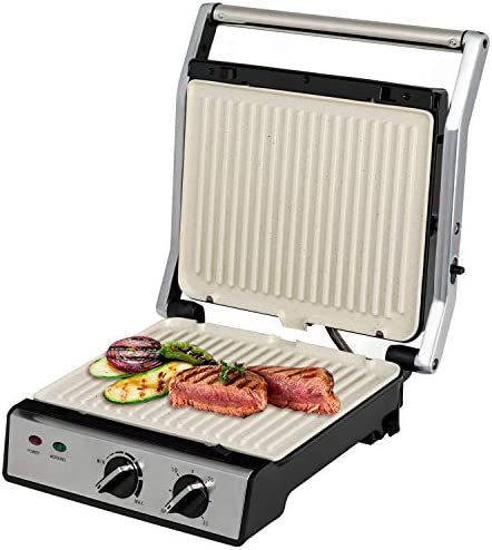 CREATE/STONE GRILL PRO/Appareil à croque-monsieur Grill, 2000w, angle d'ouverture jusqu'à 105°, sans PTEF, PFOA et autres toxines Fiche Technique et Prix au Maroc