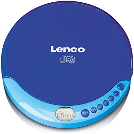 Lenco CD-011 - Lecteur CD Portable Walkman - Diskman - CD Walkman - avec écouteurs et câble de Chargement Micro USB - Bleu Fiche Technique et Prix au Maroc