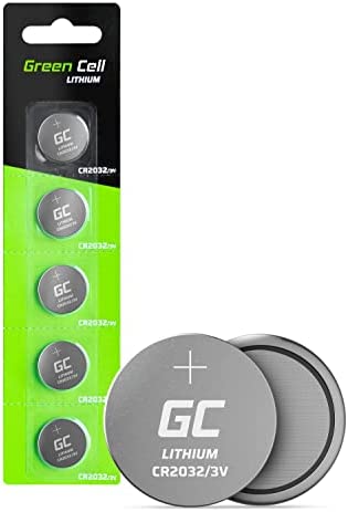 Piles Bouton au Lithium Green Cell CR2032 3V (CR 2032 / CR2032 / DL2032 / ECR2032/), conçue pour Une Utilisation dans Les Porte-clés, balances et dispositifs Portables et médicaux, etc. Pack de 5 Fiche Technique et Prix au Maroc