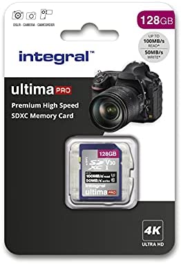 Integral Carte Mémoire 128Go SDXC Premium Haute Vitesse jusqu'à 100MB/s Classe 10 V30 UHS-I U3 Fiche Technique et Prix au Maroc