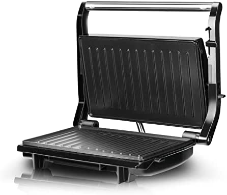 Presses à Panini & Toast, Toast Appareil à Sandwich 750W, Tourner à 180° à Plat Ouvert, Plaques Chauffantes Antiadhésives, Gril électrique Pour Steak, Snacks Au Fromage Grillé, Petit-déjeuner Rapide Fiche Technique et Prix au Maroc