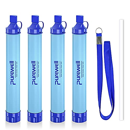 Purewell Filtre À Eau Portable 1500L Purificateur d'eau De Camping 4 Etape Système de Filtration d'Eau Élimine 99,9999% des Pollutants Filtre à 0,01 Microns Pour Camping Randonnée Voyager Fiche Technique et Prix au Maroc