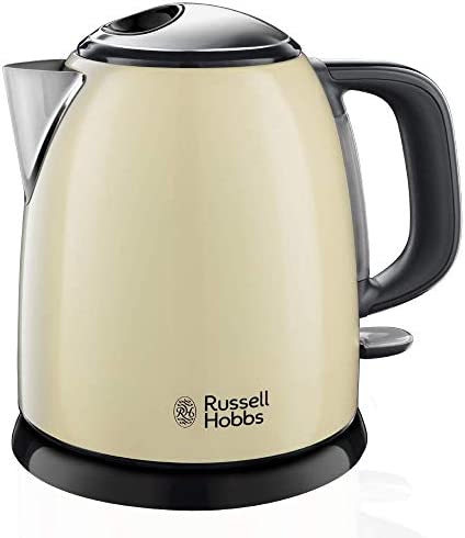 Russell Hobbs Bouilloire Electrique [Ultra Compacte] Colours Plus Crème (1L, Chauffe Rapide, Bec Verseur Pratique, Niveau d'Eau Visible, Filtre Anti-Calcaire, Economie d'Energie) Bouilloire 24994-70 Fiche Technique et Prix au Maroc