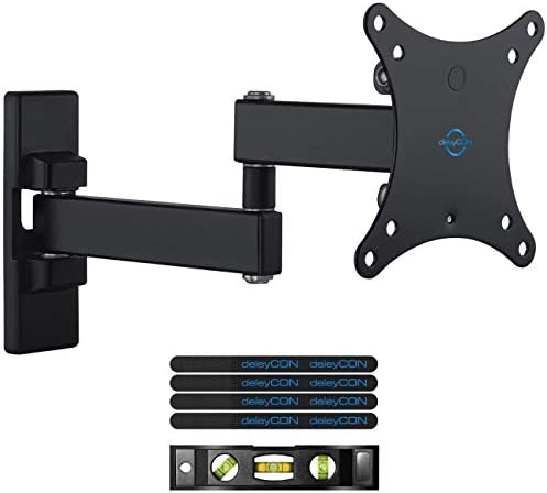 deleyCON Support Mural TV Universel 13"-27" (33- 69cm) Inclinable et Pivotable - 15kg - Téléviseur TFT OLED LED LCD Plasma Jusqu'à VESA 100x100 Fiche Technique et Prix au Maroc