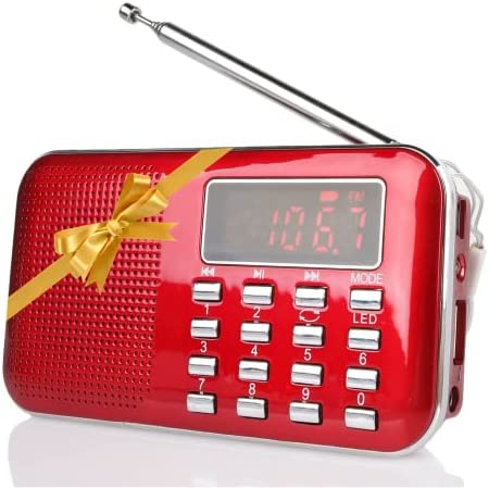 Radioddity RF23 Radio Portable Rechargeable FM/AM USB Micro-SD et Lecteur Mp3 intégré. (Rouge) Fiche Technique et Prix au Maroc